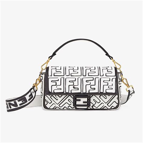 black fendi first|fendi black and white bag.